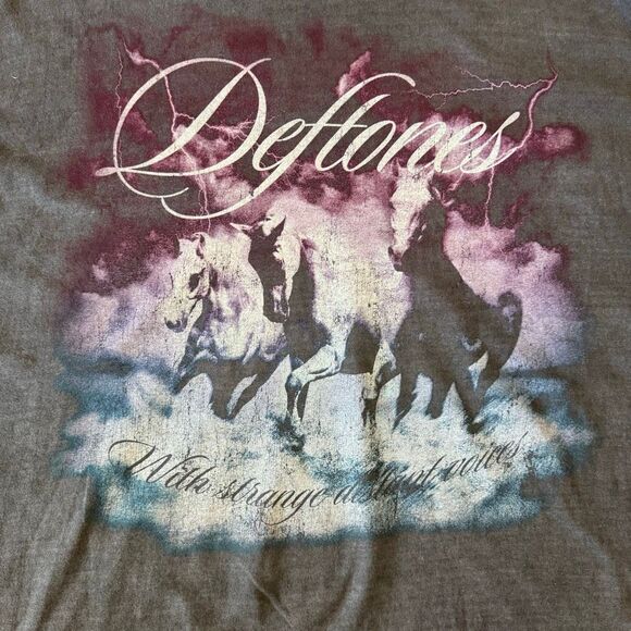 Deftones Swerve City Horses Gray Shirt Size XL Metal Alt Numetal Rock Oversized - Picture 2 of 4